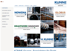 Tablet Screenshot of kuenne-gruppe.com